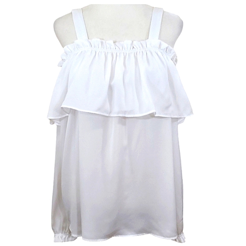 Sunsets & Sweet Tea White Off Shoulder Long Sleeve Top Size Large